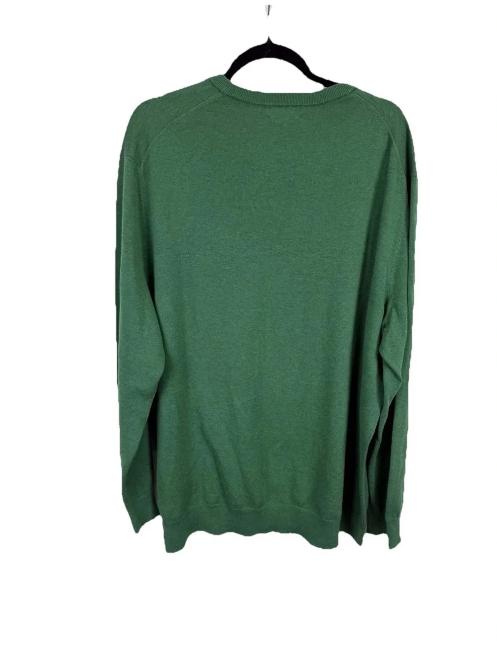 Brooks Brothers Green V-Neck Cashmere-Blend Sweater - Picture 3 of 9